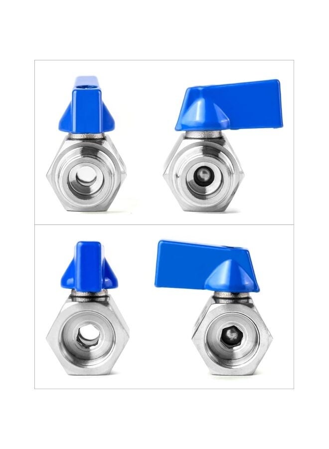 2 PCS Mini Ball Valve, NPT Thread Female and Male 304 Stainless Steel Shut-Off Valves (Size : 3-8) - Image 2