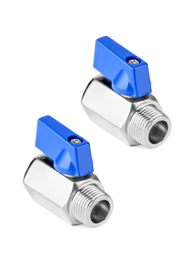 2 PCS Mini Ball Valve, NPT Thread Female and Male 304 Stainless Steel Shut-Off Valves (Size : 3-8) - Image 1