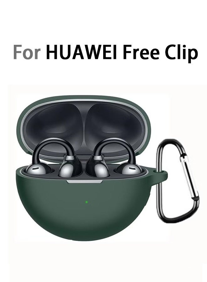 Protective Silicone Case Cover for HUAWEI Free Clip In-Ear Earphones Green - Image 1