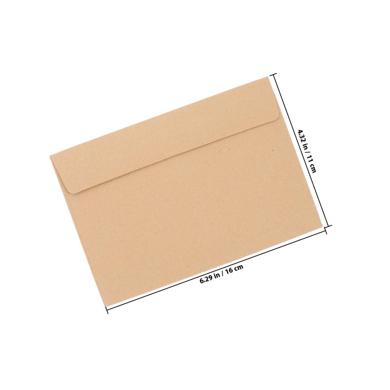 50 Pcs Kraft Paper Envelopes Self Seal Blank Invitation Photo Mailing Office Use - Image 3