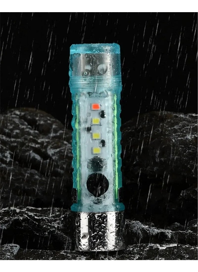 BarkoFix LED USB Rechargeable Ultra Powerful Flashlight Waterproof Flashing Red Light Magnet Camping Lantern  - Image 3
