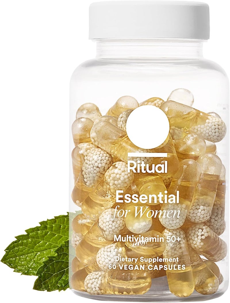 Ritual Multivitamin for Women 50 Menopause Supplements with Vitamin D3 K2 and Magnesium for Bone Support Omega3 DHA Vitamin B12 NonGMO Mint Essenced 30 Day Supply 60 Vegan Capsules - Image 1