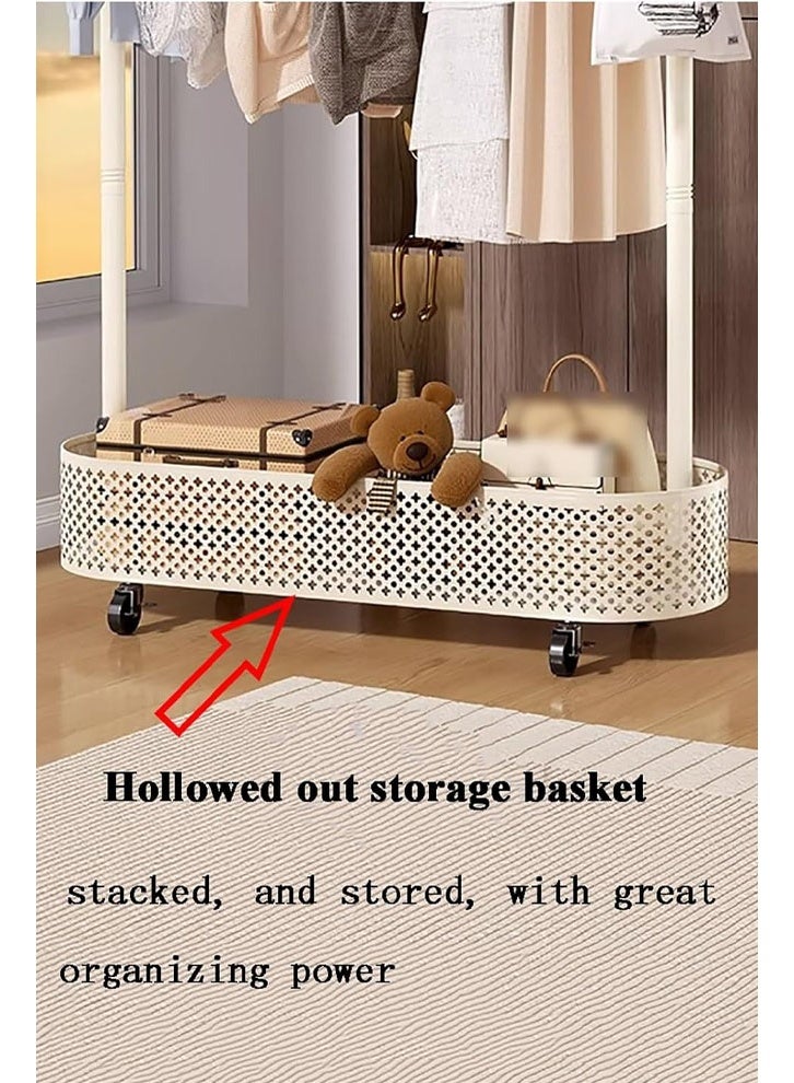keke Clothes Drying  style Bedroom  clothes basket hanger for Home room coat rack storage White 100cm - Image 3