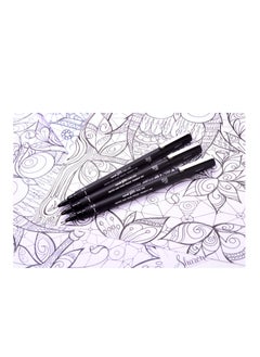 Uniball 12-Piece Unipin Fineliner Pen 0.1mm Tip Black Ink  - Image 4