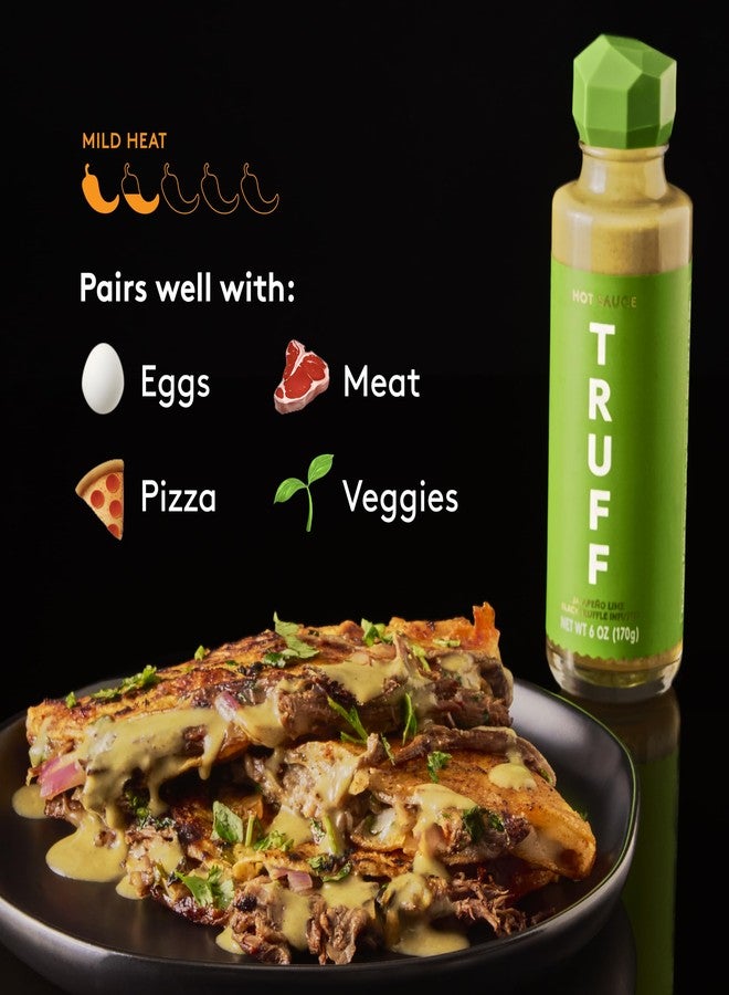 TRUFF Jalapeño Lime Hot Sauce Combo Pack - Gourmet Hot Sauce Set of the Original (6 oz) and the Jalapeño Lime (6 oz), Unique Flavor Experiences with Truffle, 2-Bottle Bundle - Image 3