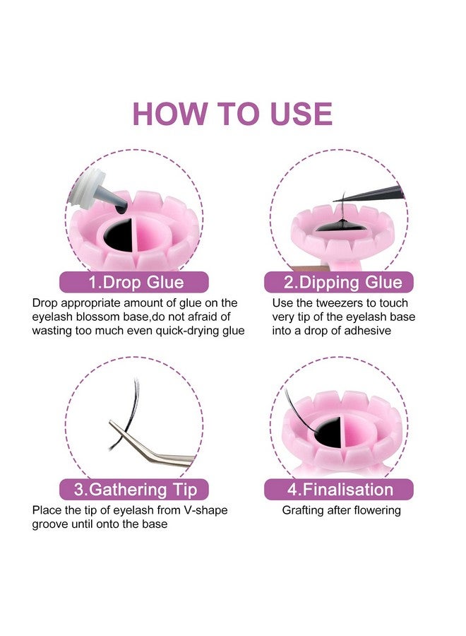 MEKK Glue Rings 100Pcs Glue Rings For Eyelash Extension Lash Extension Supplies Disposable Lash Extension Supplies Fanning Blossom Cups For Eyelash Extension(Pink)… - Image 5