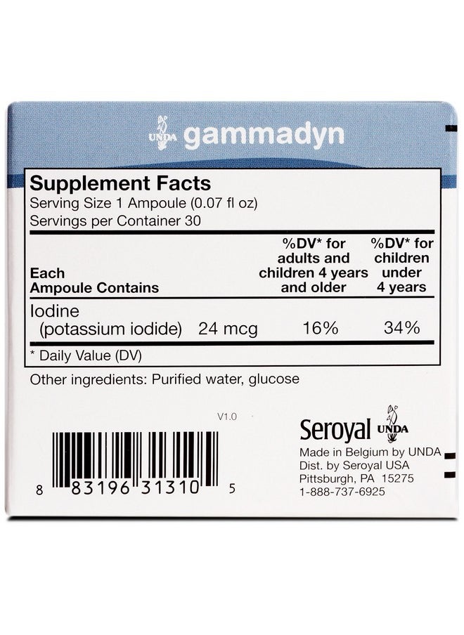 UNDA Gammadyn I  Iodine Oligoelement Supplement  30 Ampoules  - Image 2