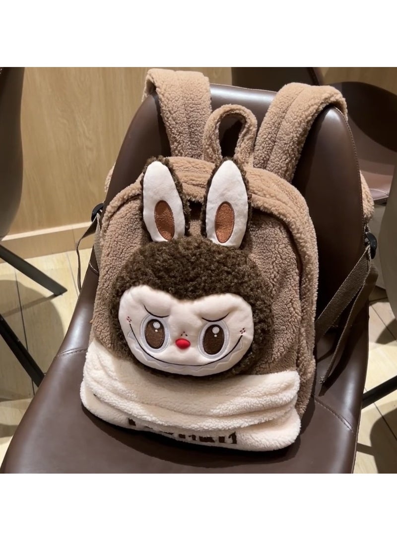 Cute Plush Backpack Set 2 Pieces Labubu - Image 2