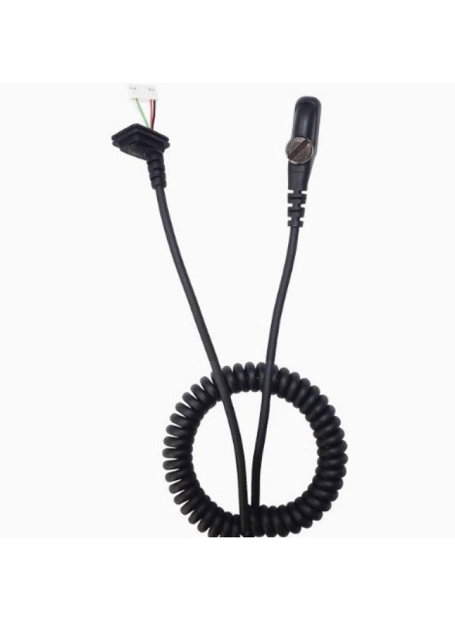 TC700S Hand Microphone Winding Line K Head Extension Line Spring Line Supply TPU Medical Spiral Line Multi-core Slingshot Line-Colour:Black  - Image 2