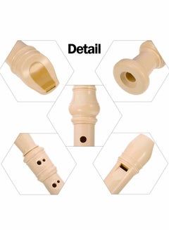 Soprano Descant Recorder German Style 8 Hole Music Instrument with Storage Bag for Kids Beginner (Ivory White)  - Image 3
