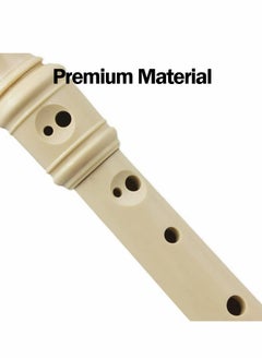 Soprano Descant Recorder German Style 8 Hole Music Instrument with Storage Bag for Kids Beginner (Ivory White)  - Image 2