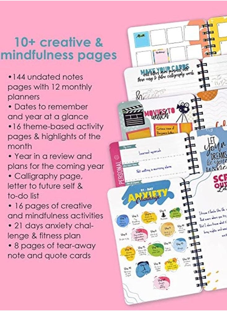 Doodle - Doodle Happiness Plan Big A5 Wiro Bound Planner - Image 1
