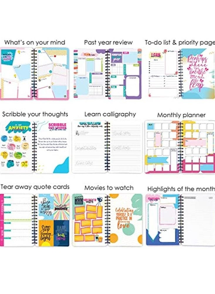 Doodle - Doodle Happiness Plan Big A5 Wiro Bound Planner - Image 1