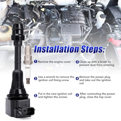 LCWRGS مجموعة من 8 حزم لفائف الإشعال وشمعات الإشعال تناسب 2004 2005 2006 2007 نيسان تيتان أرمادا إنفينيتي QX56 5.6 V8 بديل# UF510 C1483 - Image 5