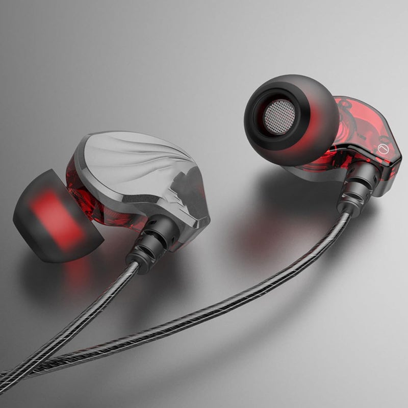 Wired In Ear Earphones with Subwoofer Bass Microphone for Phone Tablet 3 5mm Jack Grey Sport Headset Running Gaming - Image 3