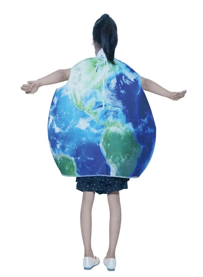 DSplay Earth Costume Kid Cosplay Fun Blue Earth Tunic Girls Boys Planet Costume Halloween Party (8-14 years old) - Image 4