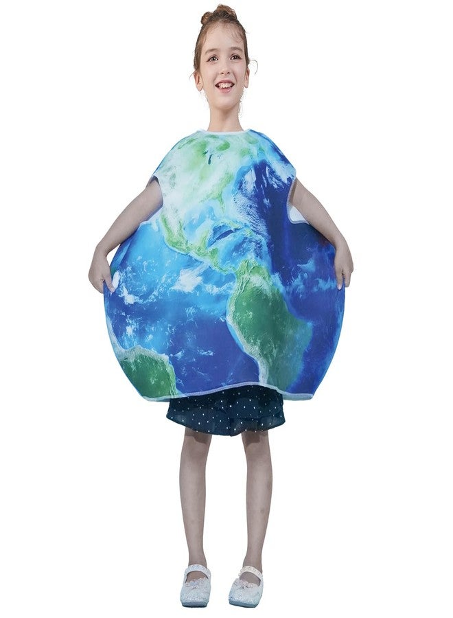 DSplay Earth Costume Kid Cosplay Fun Blue Earth Tunic Girls Boys Planet Costume Halloween Party (8-14 years old) - Image 3