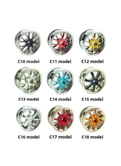 RC Model 1:10 Flat Running Tire HSP94123 Motorhome Road Racing Tire Super Soft Grip Strong Cherry Blossom D4D3-Color:Match C Wheel Hub, Note Style