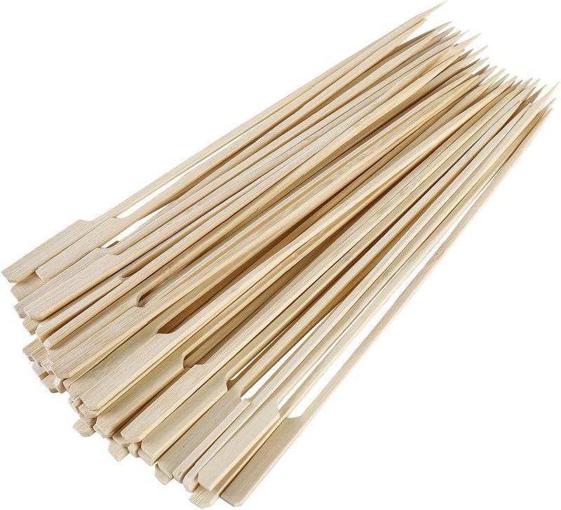 Gmark Bamboo Paddle Skewers 9" 100pc/Bag, Kabob Skewers, BBQ Skewers for Outdoor Grilling GM1077 - Image 1