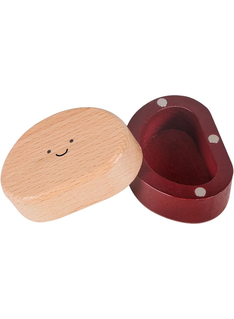 SOLARAE Carved Wooden Box, Kids Tooth Storage, Tooth Fairy Box for Boys and Girls Wooden Baby Teeth Fairy Holder, Stores Lost Teeth Shed Milk Teeth, Fetal Hair and Umbilical Cord for Baby and Kids - Image 1