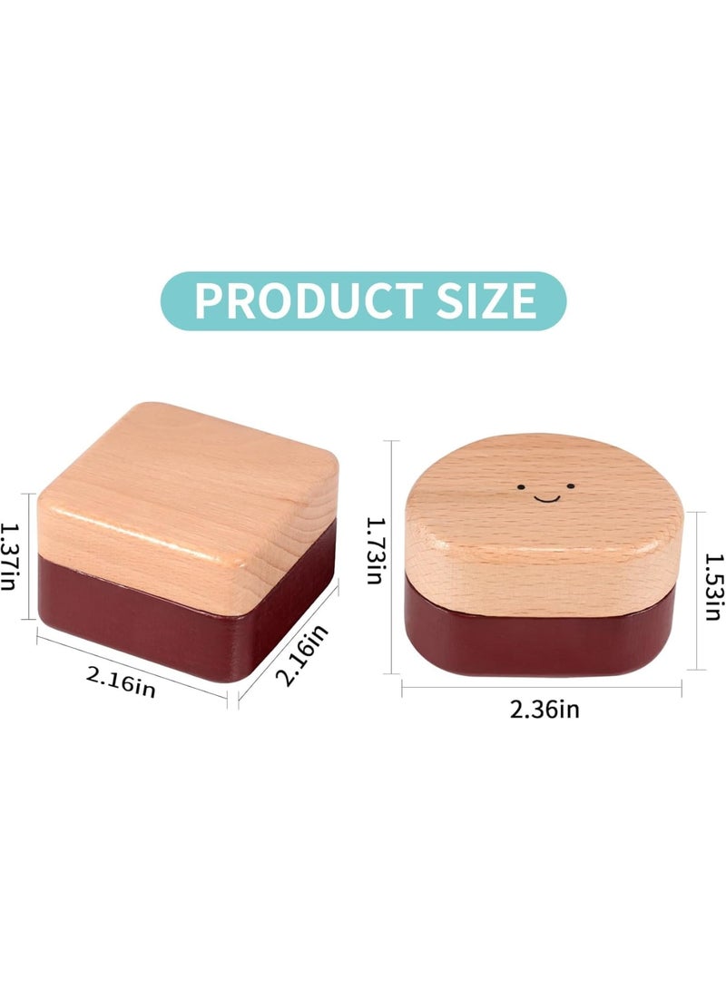 SOLARAE Carved Wooden Box, Kids Tooth Storage, Tooth Fairy Box for Boys and Girls Wooden Baby Teeth Fairy Holder, Stores Lost Teeth Shed Milk Teeth, Fetal Hair and Umbilical Cord for Baby and Kids - Image 2