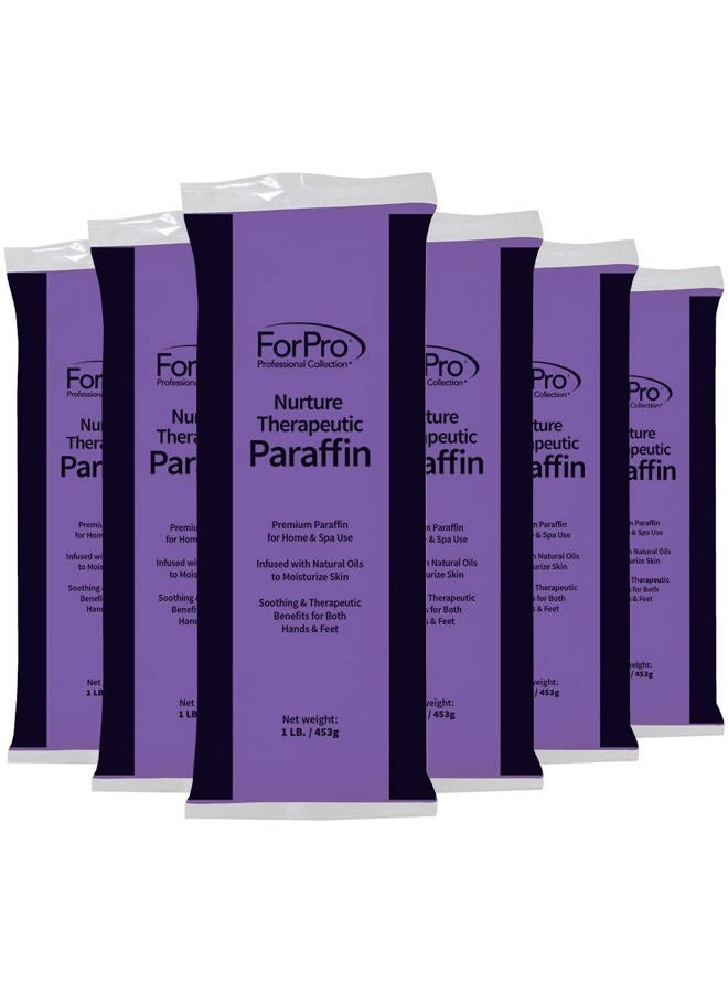 ForPro Professional Collection Nurture Paraffin Wax Refill, Lavender Fields, Six 1-Pound Paraffin Blocks, Non-Greasy, Moisturizing for Soft & Healthy Skin, 6 Lbs - Image 1