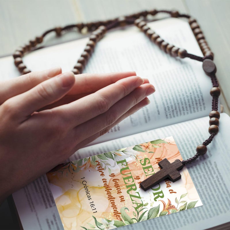 Resholder 240 Pcs Bible Verse Cards in Spanish Prayer Greeting Cards with Assorted Bible Verses VersÃ­culos BÃ­blicos En EspaÃ±ol Church Christian Birthday Party Gifts for Women Men(Flower) - Image 4