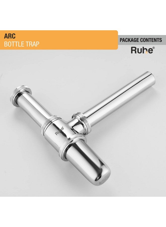 RUHE صمام زجاجة Ruhe® ARC | صمام زجاجة كامل من النحاس مع فلانج حائط وأنبوب بطول 12 بوصة | للحمام وأحواض الغسيل - Image 4