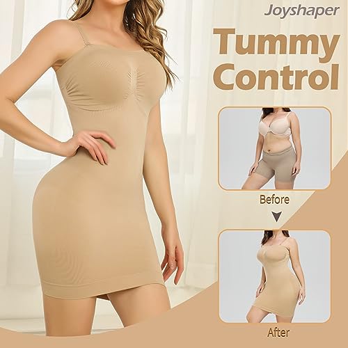 JOYSHAPER Strapless Shapewear Slip for Women Under Dress Full Slips Dress Tummy Control Camisole Body Shaper Seamless - Image 4
