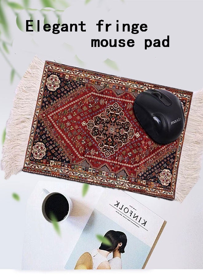 Coffee Mat Coffee Cup Mat Coffee Mug MatTable Mat Mouse Pad Rubber Rectangle,Hide Stain Absorbent Drying Mat with Waterproof Rubber BackingMulti-Purpose Use – Oriental Rug Design-Table Mat, Mouse Pad - Image 3