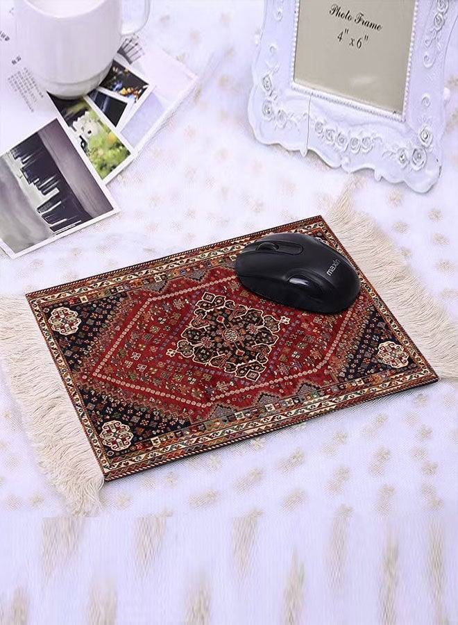 Coffee Mat Coffee Cup Mat Coffee Mug MatTable Mat Mouse Pad Rubber Rectangle,Hide Stain Absorbent Drying Mat with Waterproof Rubber BackingMulti-Purpose Use – Oriental Rug Design-Table Mat, Mouse Pad - Image 1