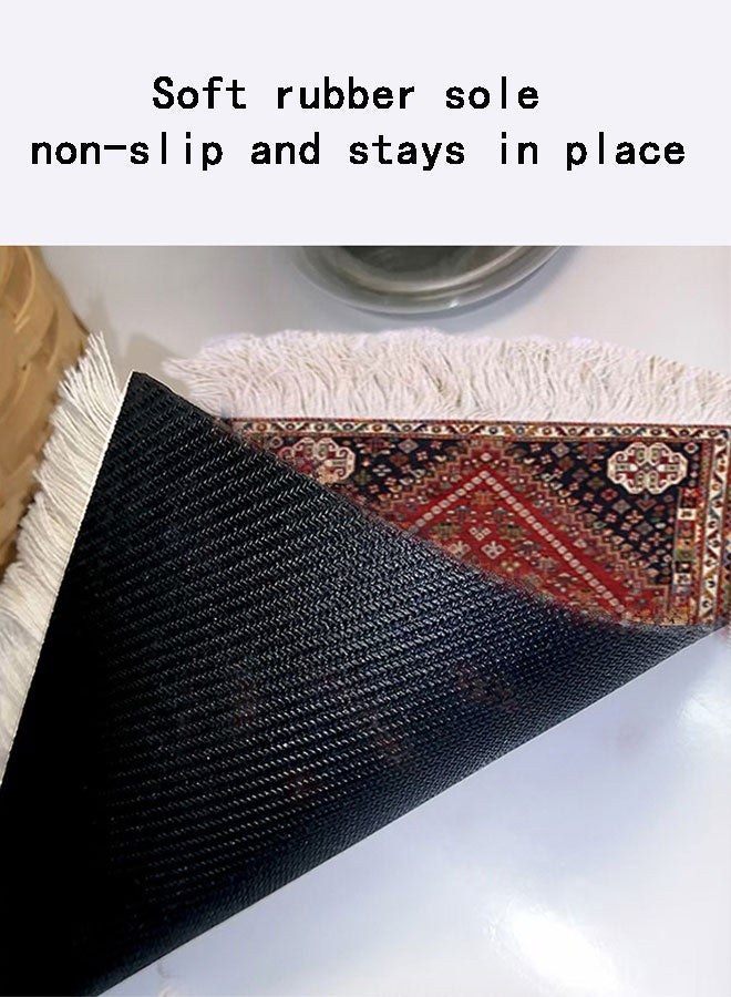 Coffee Mat Coffee Cup Mat Coffee Mug MatTable Mat Mouse Pad Rubber Rectangle,Hide Stain Absorbent Drying Mat with Waterproof Rubber BackingMulti-Purpose Use – Oriental Rug Design-Table Mat, Mouse Pad - Image 4