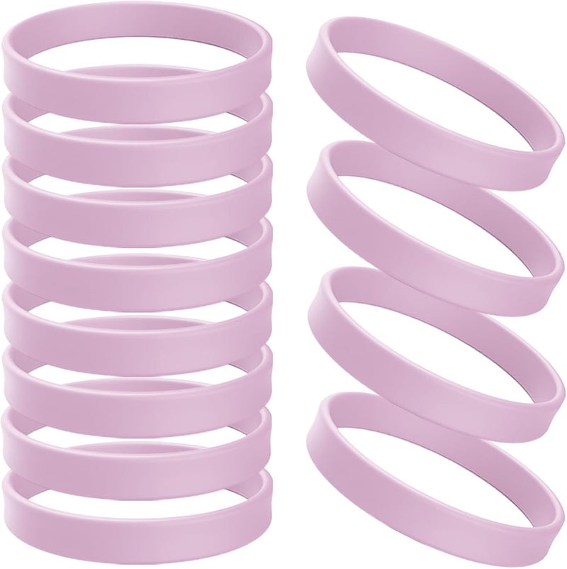 ZiKON 12 Pcs Solid Color Silicone Wristbands Blank Stretch Silicone Wristbands Colorful Rubber Bracelets for Women Men Gifts - Image 1