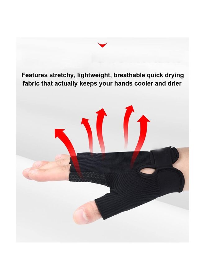 LAMAY Fingerless Fishing, Kayaking, Cycling & More Sports Gloves, Men & Women (Size: BLUE-M) - Image 4