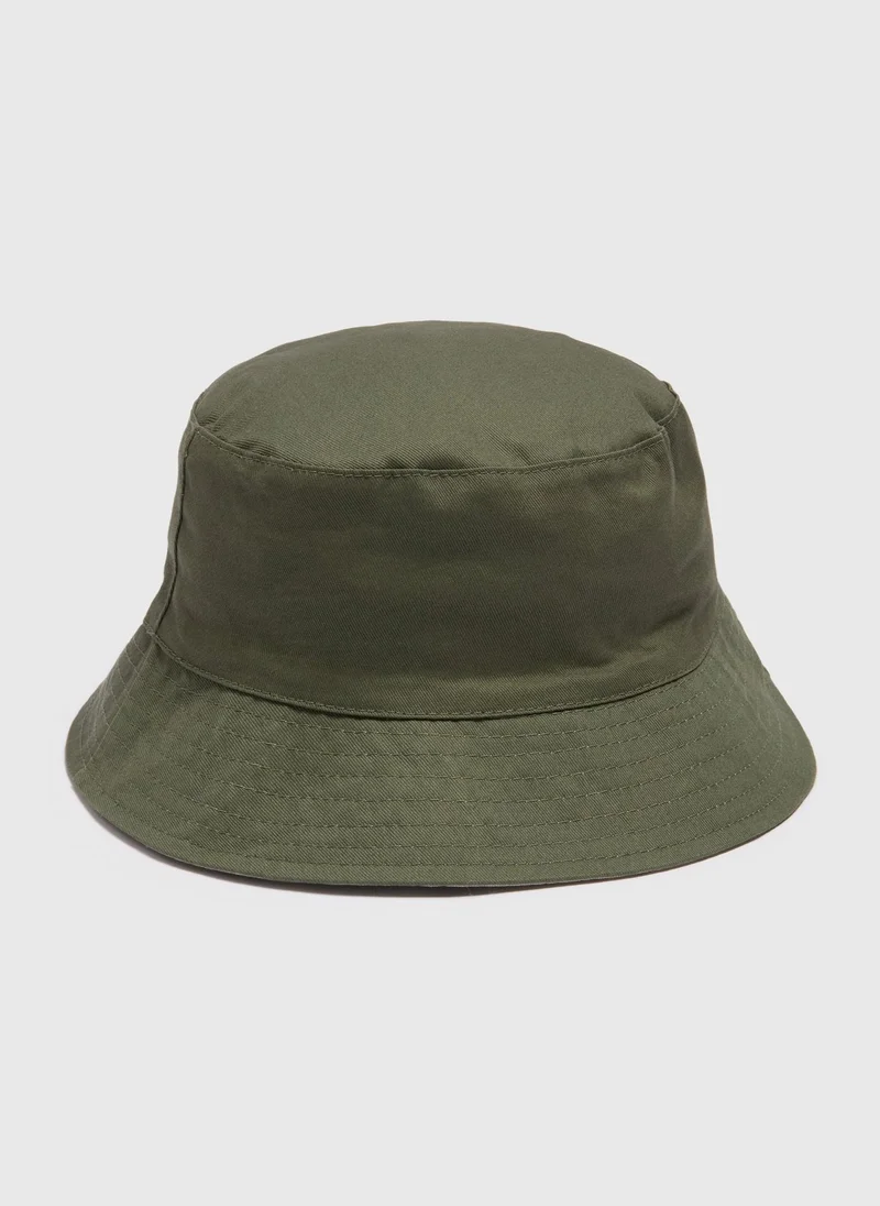 Matalan Green and Stone Reversible Bucket Hat