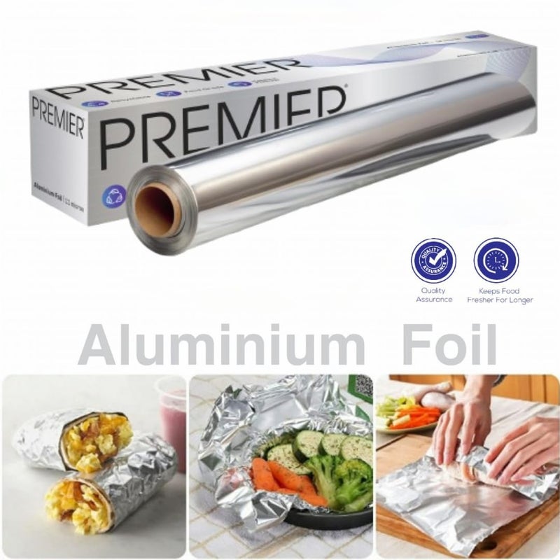 Premier Aluminum Foil -1KG Long (Pack of 1) Durable & Versatile Kitchen Foil for Cooking, Baking, Grilling, and Food Storage | Perfect for Wrapping, Covering, and Insulating Dishes and Leftovers - Image 4