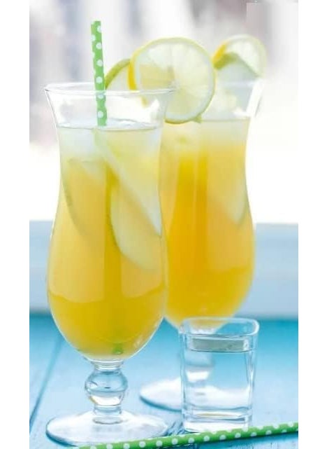 BLISS START BLISS START Hurricane Crystal Glass 350ml Set of 2 Pina Colada Cocktail Mocktail Glasses Stemware Glasses for Drinks Beers Cold Drinks Ideal for Juice Gifting Shakes Water multiuse Glass  - Image 5