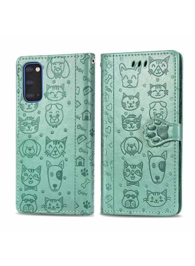 Zaboon Case For Galaxy S20 Cute Cat and Dog Embossed Horizontal Flip Leather Case with Bracket / Card Slot / Wallet / Lanyard - Image 2