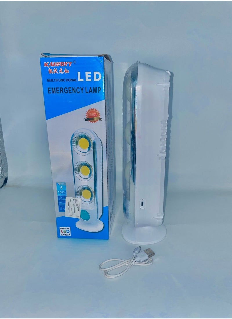 Generic Multifunctional LED Emergency 3 Lamp - Kaiwoyt WJ-6878D  - Image 3