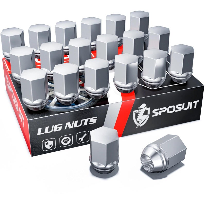 Sposuit M14x15 Lug Nuts Replacement for 20102017 Chevy Equinox 20132015 Malibu 20142020 Impala OEM Factory Style Closed End Chrome Lug Nut20 Pcs - Image 3