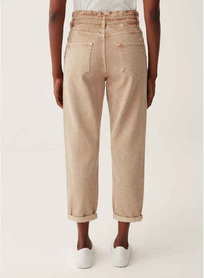 او في اس Cropped slouchy jeans