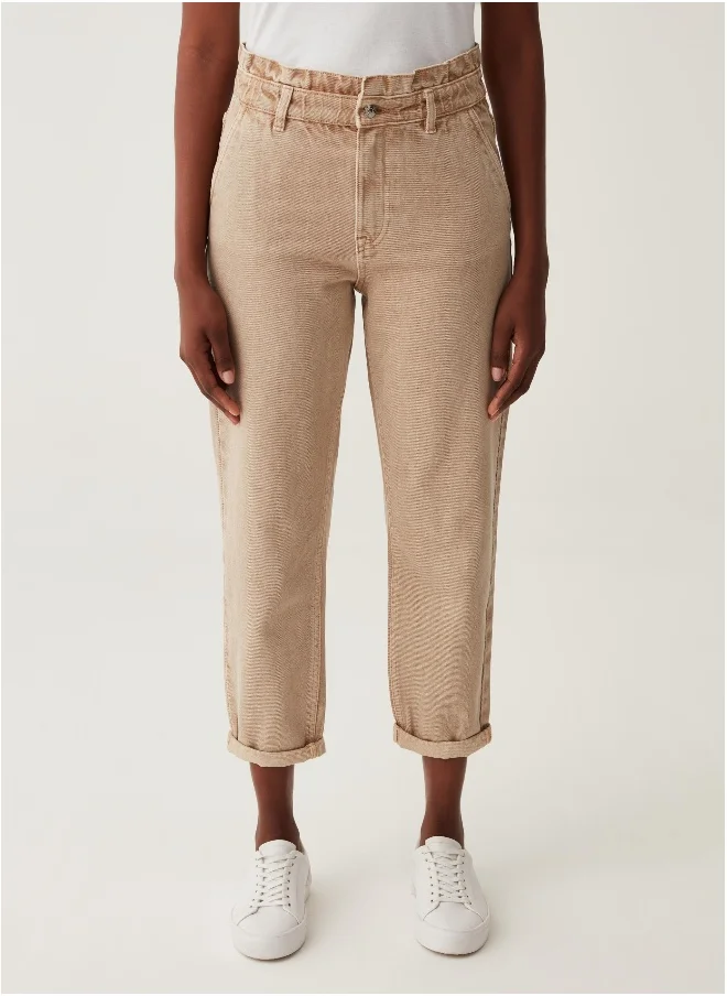 او في اس Cropped slouchy jeans
