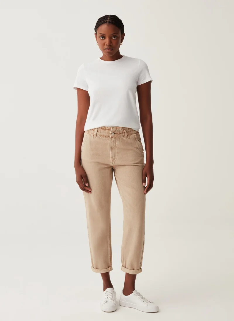 او في اس Cropped slouchy jeans