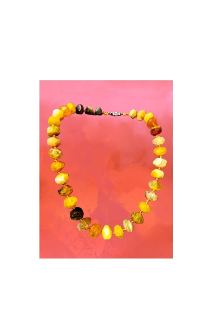 Rare vintage style natural sunny agate stones , unique style and quality , one of our best designs , one of one - Image 1