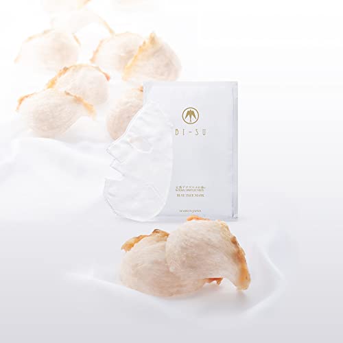 BI-SU Face Mask | Natural Swiftlet Nests Extract, Hyaluronic Acid, Ceramide, Collagen, Squalane, Anti-aging Japanese Skincare, Helps Wrinkles, Texture, Dryness, 4 Sheets, 27ml each, Damask Rose Scent - Image 1
