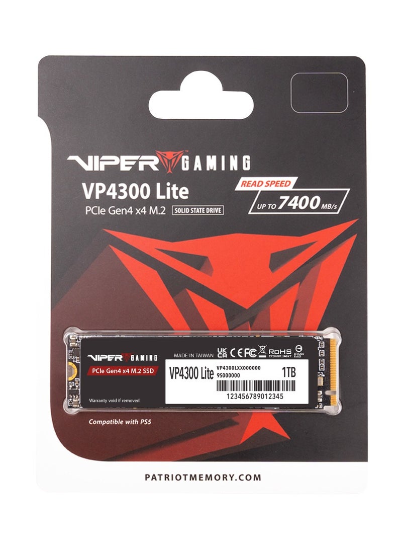 PATRIOT Viper VP4300 Lite 1TB M.2 2280 NVMe SSD, Up to 7400MB/s Read, 6400MB/s Write, PCIe Gen4x4 High Performance, PS5 Compatible, Desktop & Laptop, Graphene Heat Spreader, 1000TBW Endurance | VP4300L-1TB - Image 5