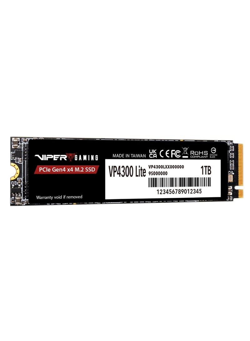 PATRIOT Viper VP4300 Lite 1TB M.2 2280 NVMe SSD, Up to 7400MB/s Read, 6400MB/s Write, PCIe Gen4x4 High Performance, PS5 Compatible, Desktop & Laptop, Graphene Heat Spreader, 1000TBW Endurance | VP4300L-1TB - Image 3