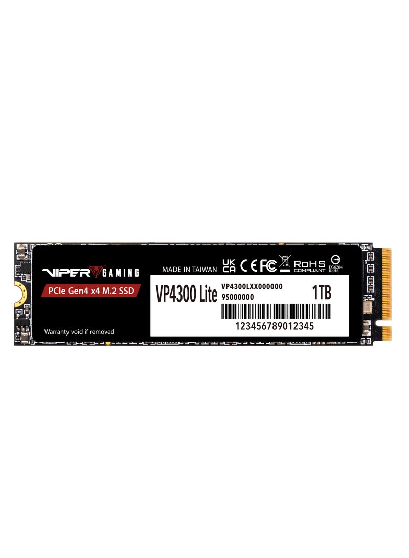 PATRIOT Viper VP4300 Lite 1TB M.2 2280 NVMe SSD, Up to 7400MB/s Read, 6400MB/s Write, PCIe Gen4x4 High Performance, PS5 Compatible, Desktop & Laptop, Graphene Heat Spreader, 1000TBW Endurance | VP4300L-1TB - Image 2