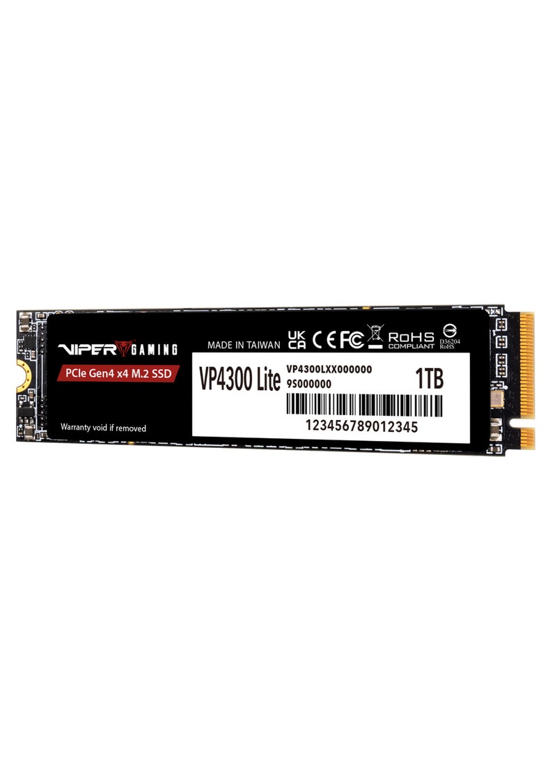 PATRIOT Viper VP4300 Lite 1TB M.2 2280 NVMe SSD, Up to 7400MB/s Read, 6400MB/s Write, PCIe Gen4x4 High Performance, PS5 Compatible, Desktop & Laptop, Graphene Heat Spreader, 1000TBW Endurance | VP4300L-1TB - Image 4