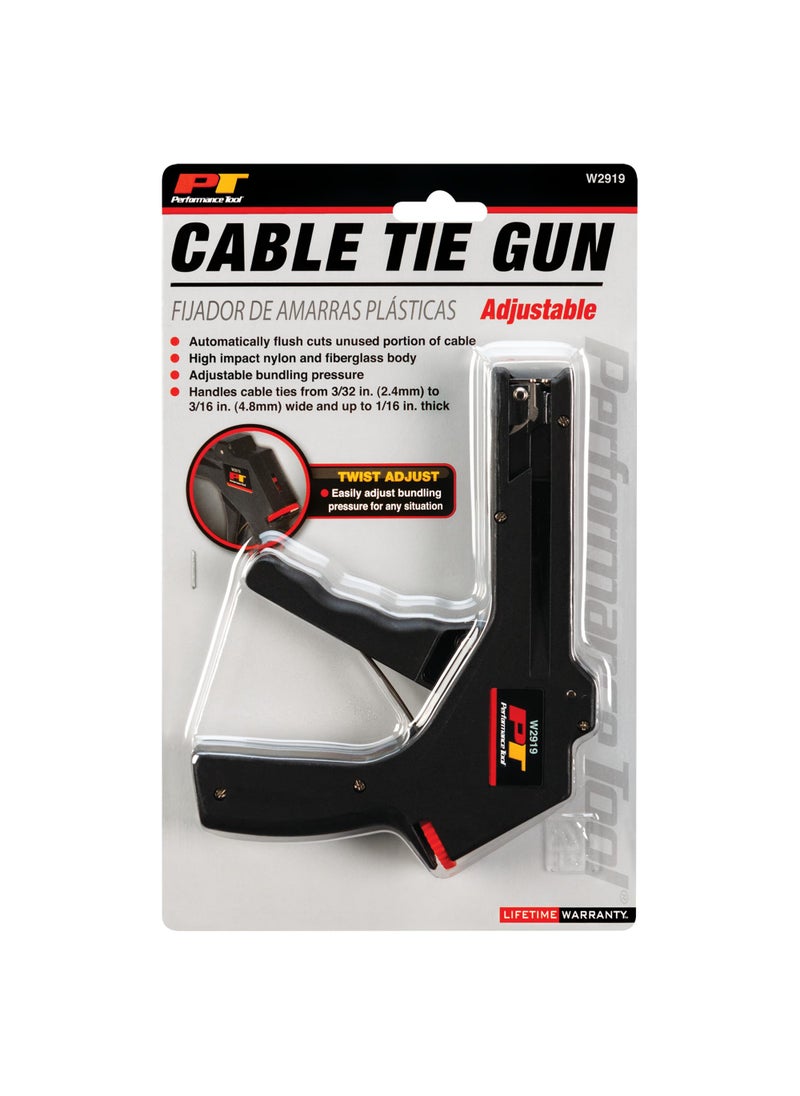 Performance Tool Performance Tool W2919 Adjustable Cable Tie Gun , Black  - Image 4
